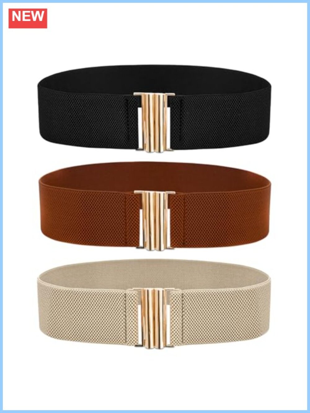 Wide Elastic Belt Set for Women Stretchy Waist Belts for Dresses